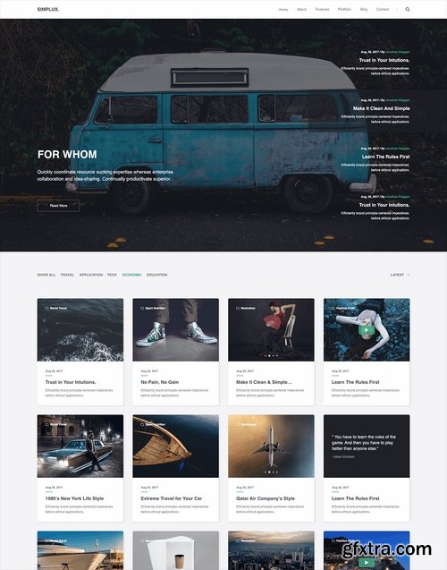 Simplux Creative Portfolio and Blog 66 Art Pages