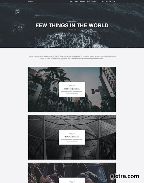 Simplux Creative Portfolio and Blog 66 Art Pages