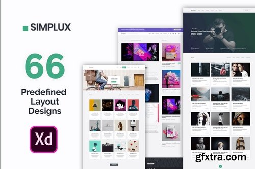 Simplux Creative Portfolio and Blog 66 Art Pages