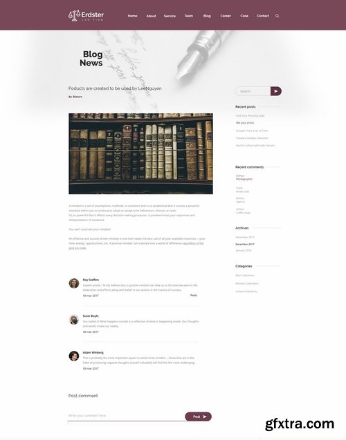 Erdster Law Firm and Advocacy Design Template