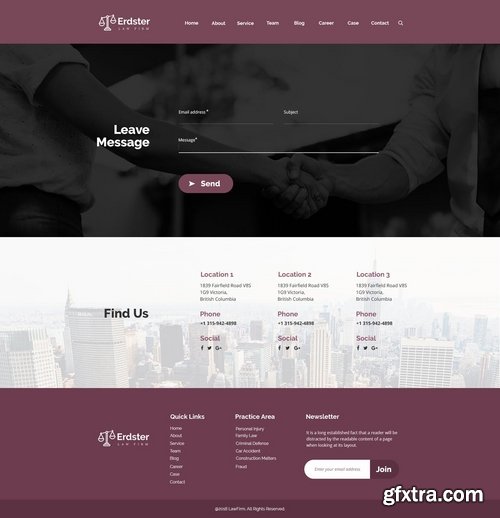 Erdster Law Firm and Advocacy Design Template