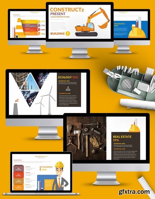 Construction Powerpoint and Keynote Templates