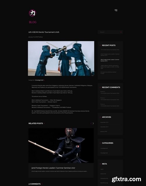 Kendo - Sport Club and Federation Template