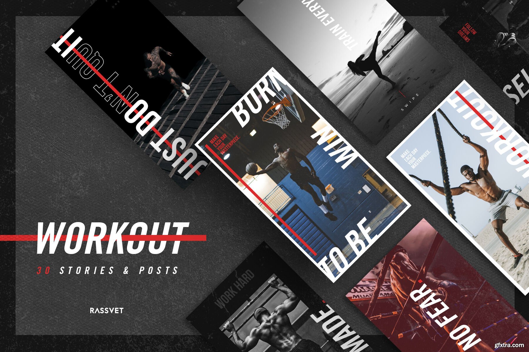 Workout Social media Template instagram template sport fitness GFxtra