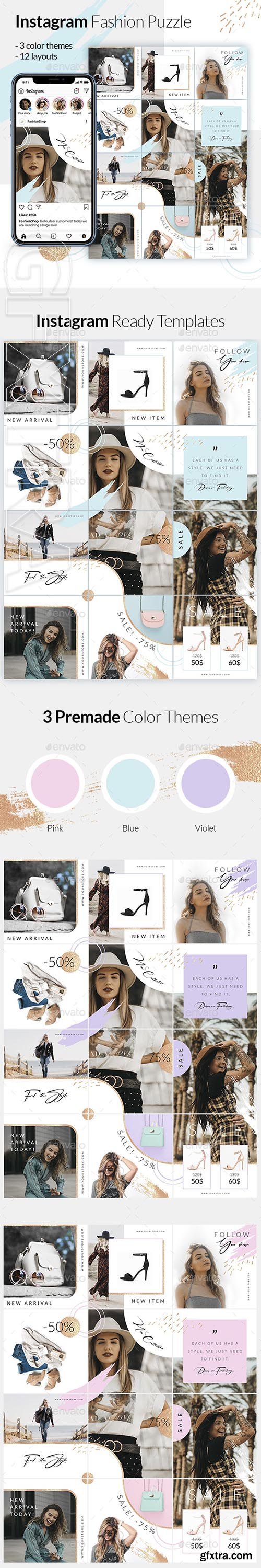 GraphicRiver - Fashion Puzzle - Instagram Posts 23970677