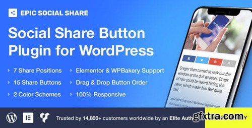 CodeCanyon - Epic Social Share Button for WordPress & Add Ons for Elementor & WPBakery Page Builder v1.0.0 - 23979971