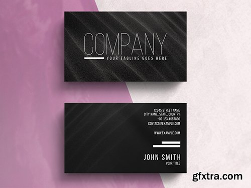 Simple Black Business Card Layout 271451145