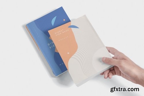 Digest Size Book Mockups