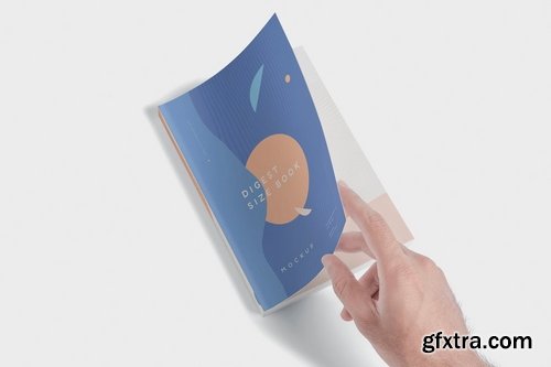 Digest Size Book Mockups