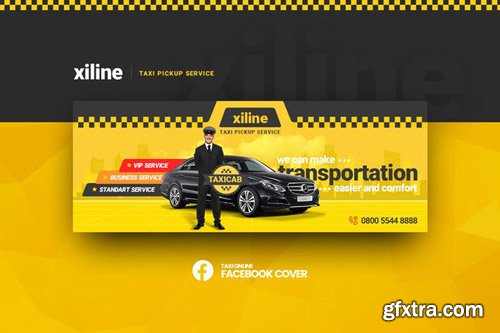 Xiline - Taxi Online Facebook Cover Template