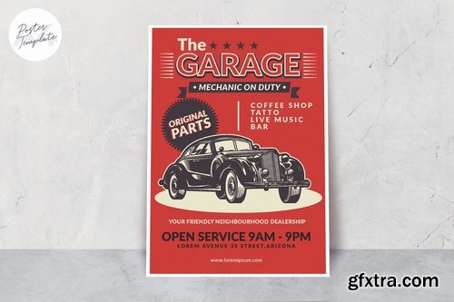 Vintage Car Poster Template