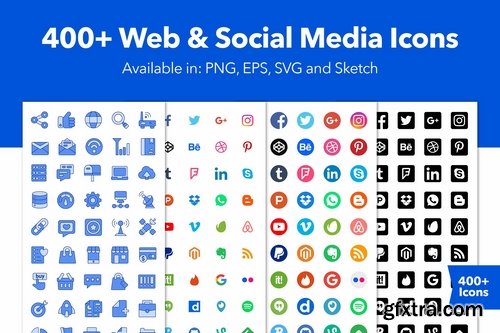 Huge Social Media and Web Icons Set