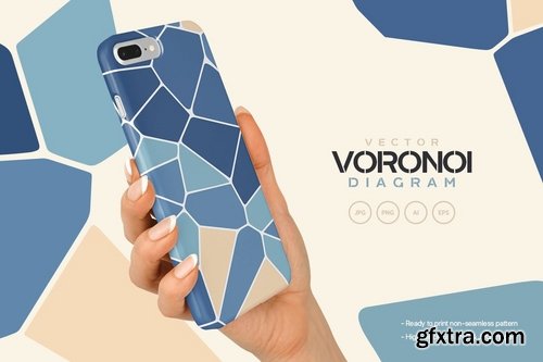 Abstract Vector Voronoi Diagram Backgrounds