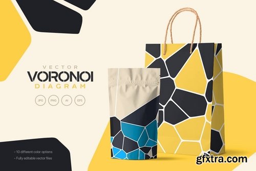 Abstract Vector Voronoi Diagram Backgrounds