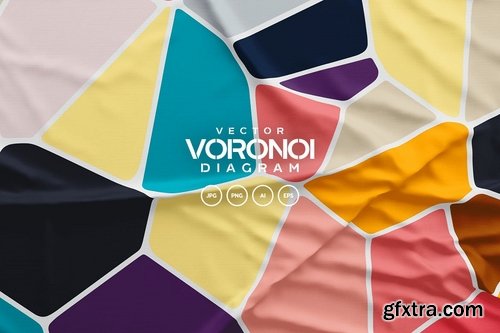 Abstract Vector Voronoi Diagram Backgrounds