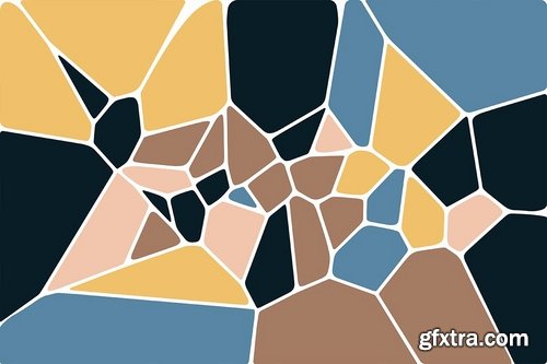 Abstract Vector Voronoi Diagram Backgrounds