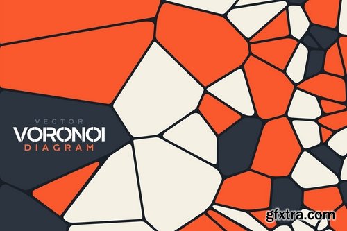 Abstract Vector Voronoi Diagram Backgrounds