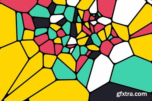 Abstract Vector Voronoi Diagram Backgrounds