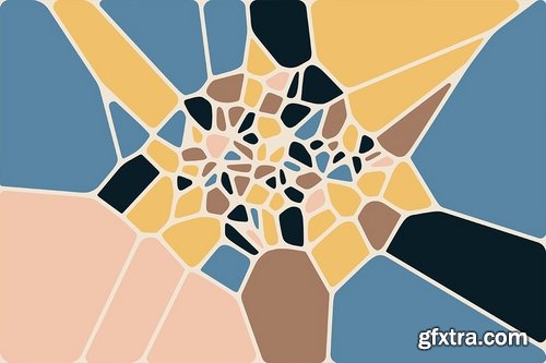 Abstract Vector Voronoi Diagram Backgrounds