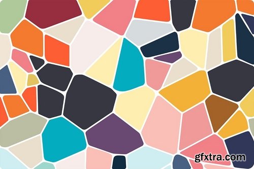 Abstract Vector Voronoi Diagram Backgrounds