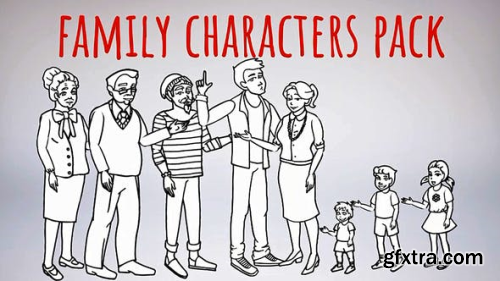 Videohive Whiteboard-Characters-Family-Whiteboard 21414985