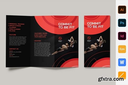 Personal Trainer Poster Flyer Business Card Brochure Bifold Trifold