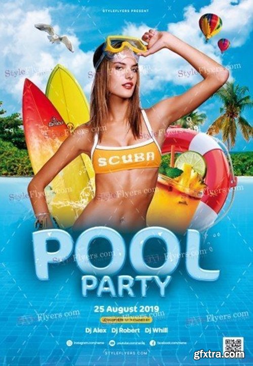 Pool Party PSD Flyer Template