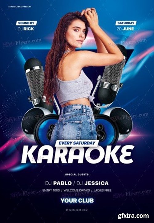 Karaoke PSD Flyer Template