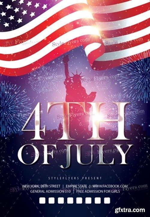 4th Of July Flyer PSD Template