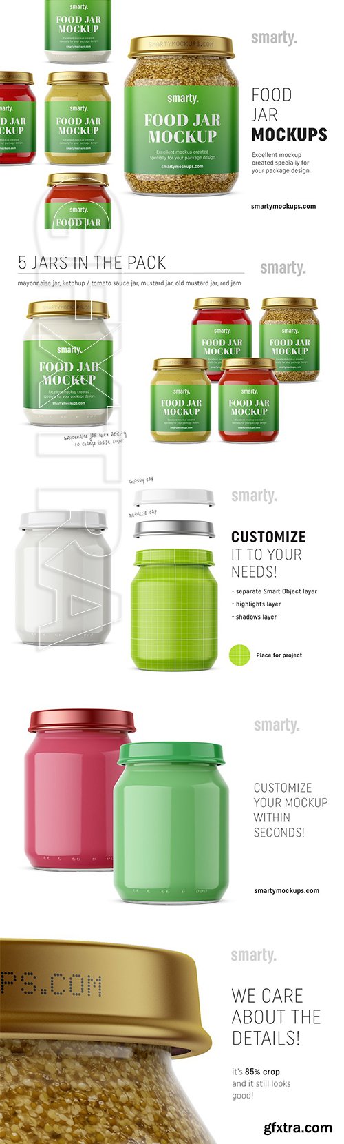 CreativeMarket - Food Jar Mockups 3343286