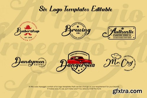 MightyDeals 45 Vintage and Classy Fonts, Logo Templates and Icons