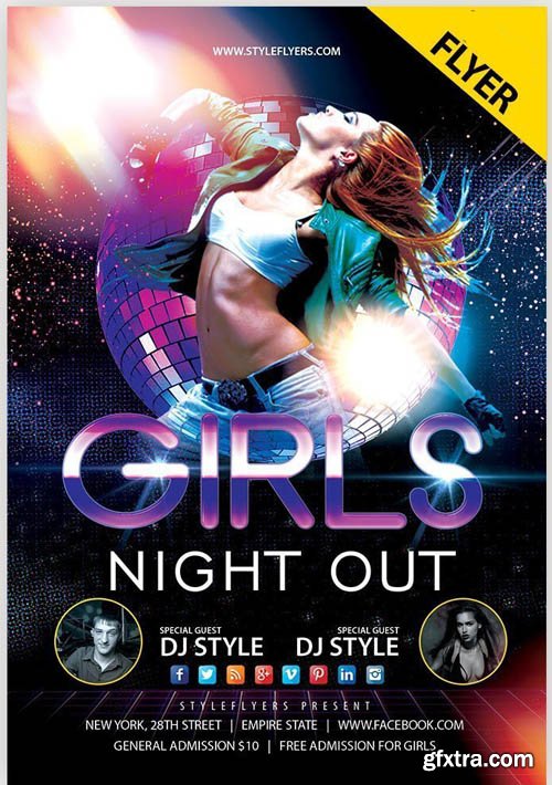 Girls Night Out V1 2019 Flyer PSD Template