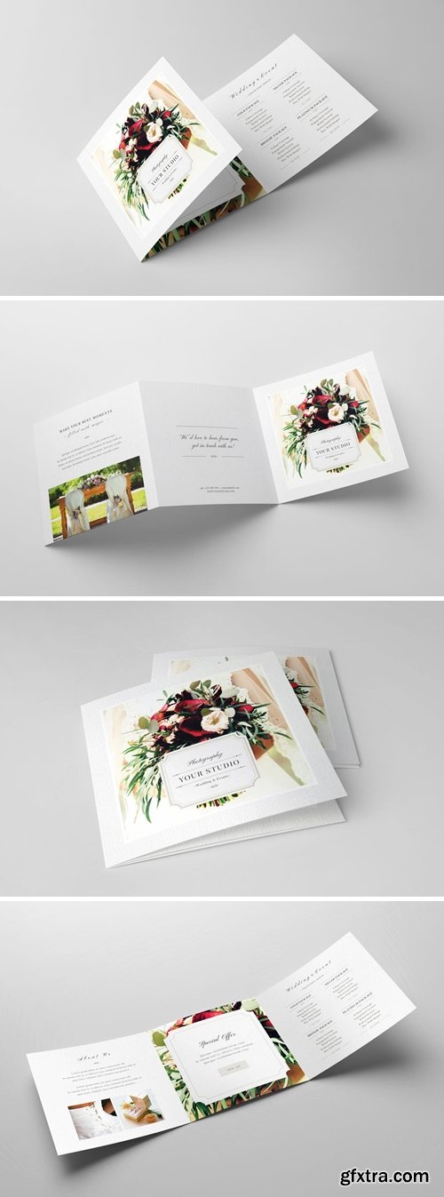 Photography Square Trifold Brochure Template