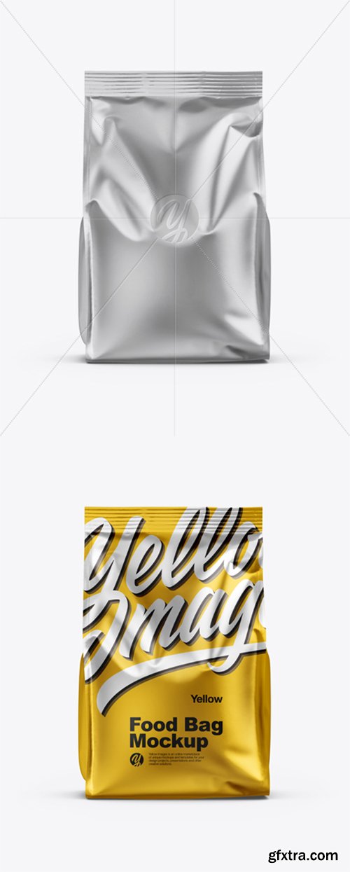 Matte Metallic Food Bag Mockup 35331