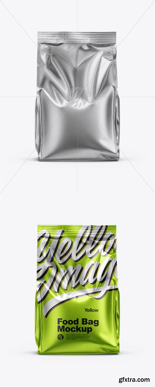 Metallic Food Bag Mockup 35325