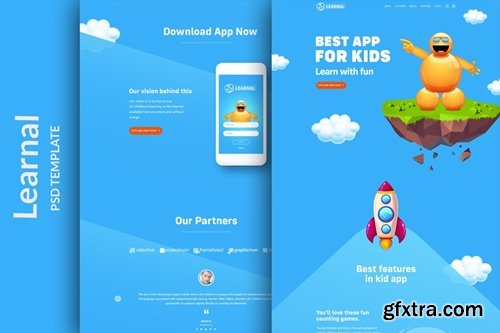 Learnal - PSD Landing page