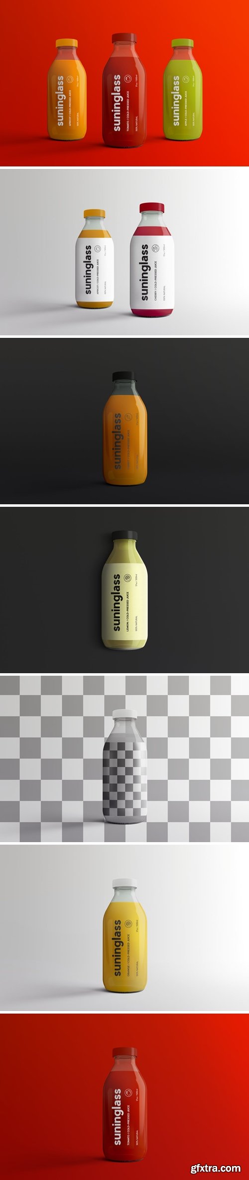 Juice Bottle Packaging Mock-Ups Vol.2