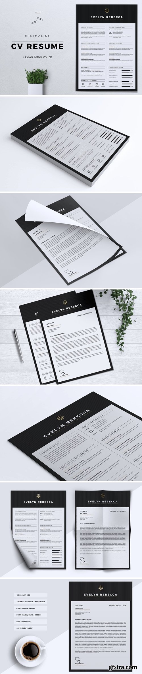 Minimalist CV Resume Vol. 38