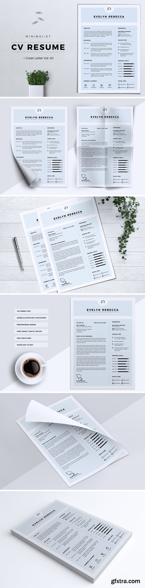 Minimalist CV Resume Vol. 40