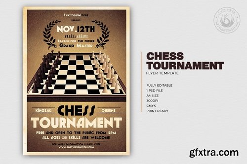 Chess Tournament Flyer Template