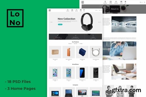 Lono - Clean, Minimal Shop PSD Template