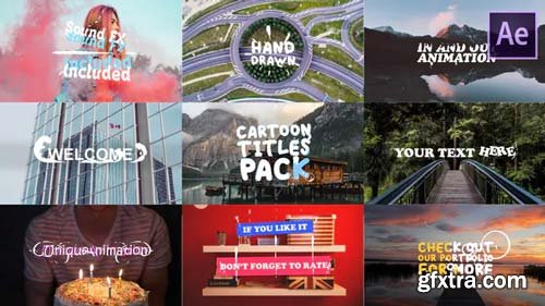 Videohive - Cartoon Titles Pack | After Effects Template - 23607616