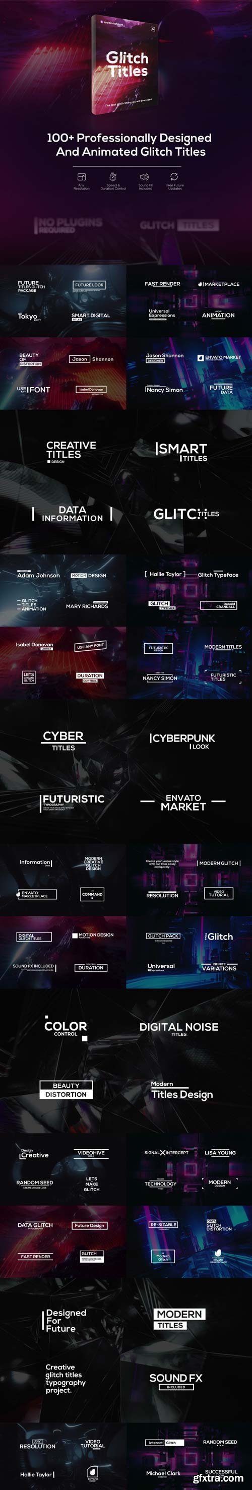 Videohive - Glitch Titles Pack - 23967708