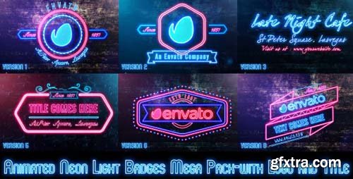 Videohive - Neon Lights Badges - 5486776