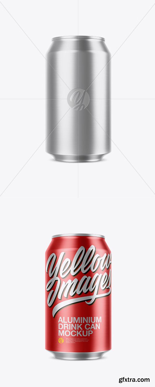 Metallic Aluminium Can Mockup 43168