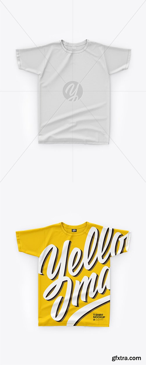 T-Shirt Mockup - Top View 23468