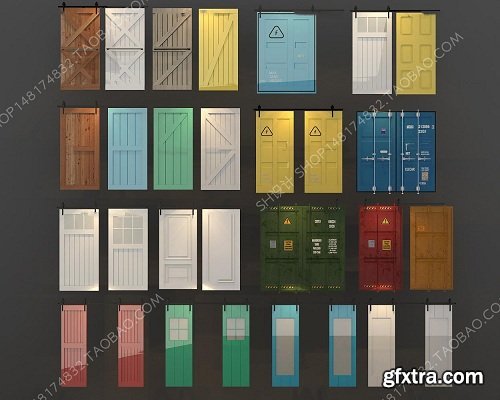 Door and Window 3d models collection