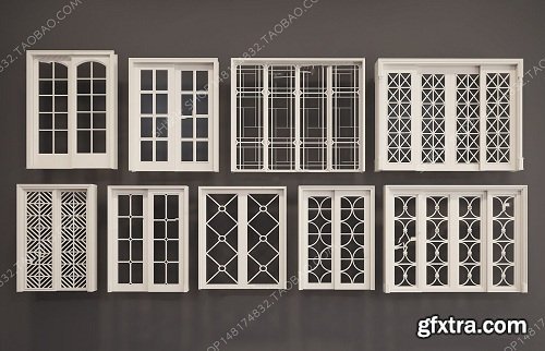 Door and Window 3d models collection