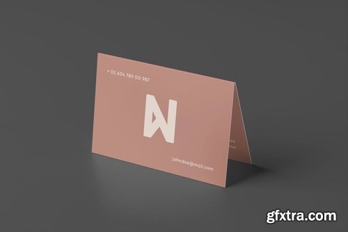 Bi-Fold Business Card Mock-up