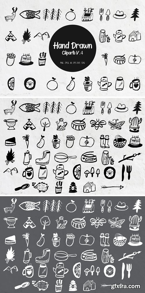 45+ Handdrawn Miscellaneous Cliparts Ver. 4